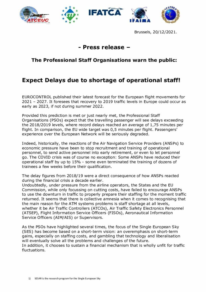 thumbnail of 20211220-PSOs-Expect-delays-due-to-shortage-of-operational-staff